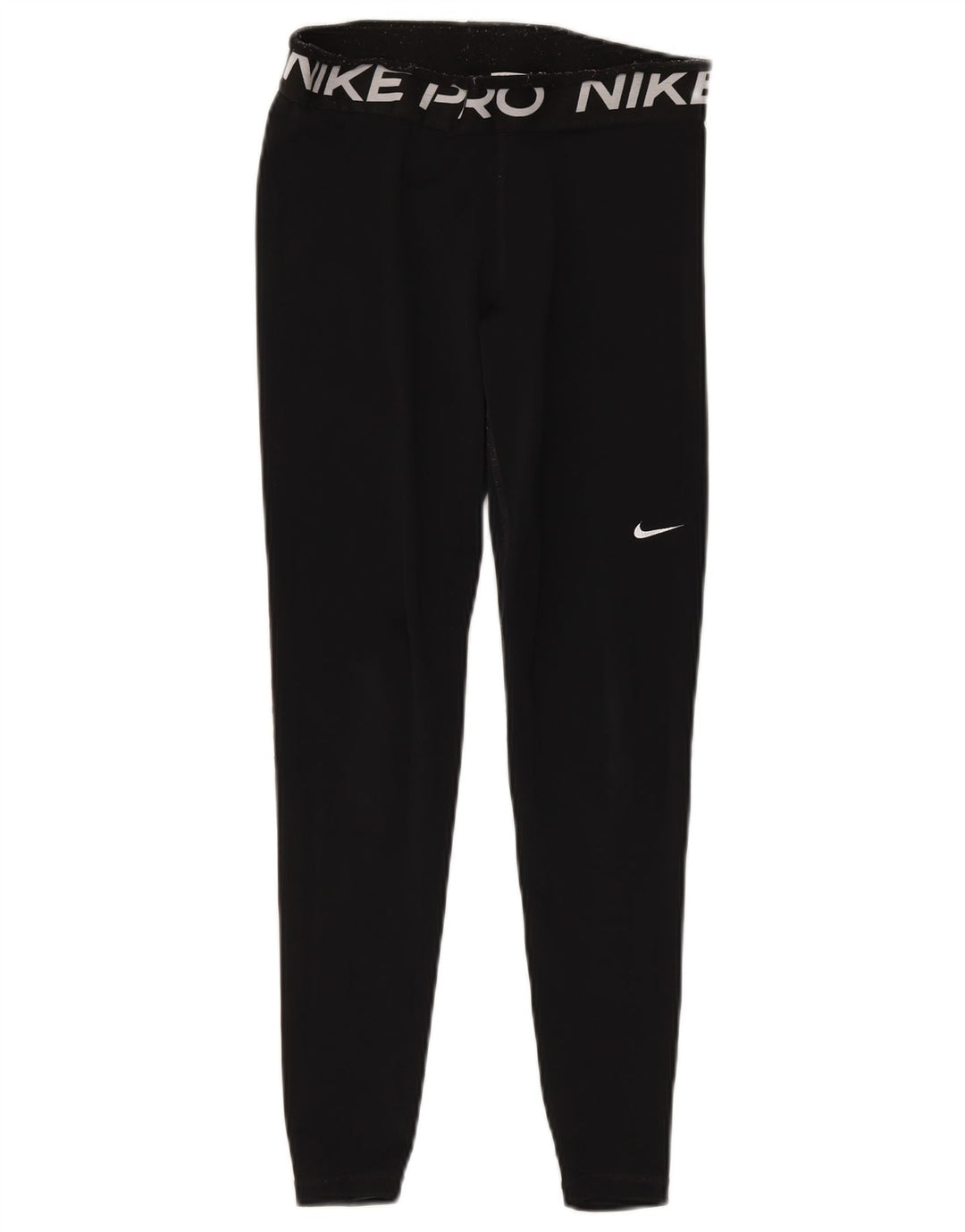 Nike Womens Graphic Leggings UK 12 Medium Black Polyester