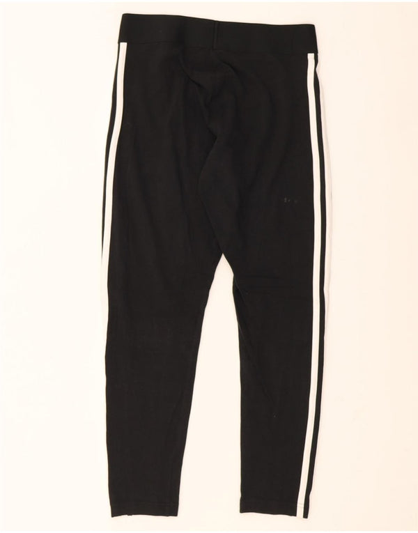 Adidas Womens Crop Leggings UK 8/10 Small  Black Cotton