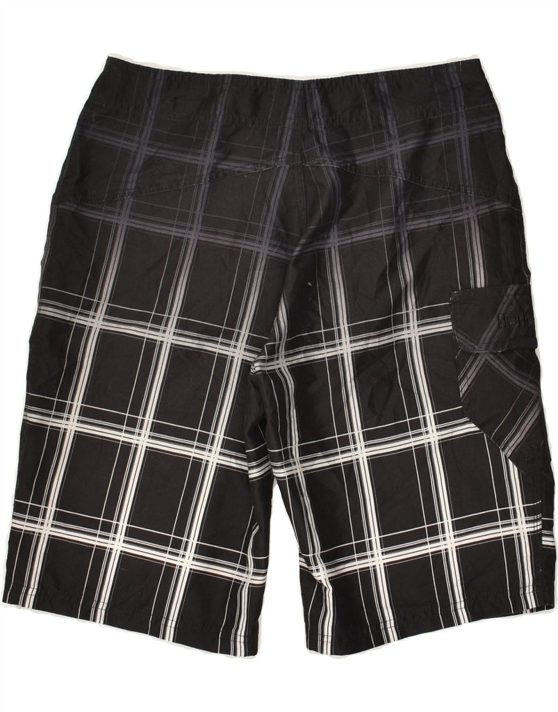 HURLEY Boys Swimming Shorts 15-16 Years Black Check Polyester | Vintage Hurley | Thrift | Second-Hand Hurley | Used Clothing | Messina Hembry 