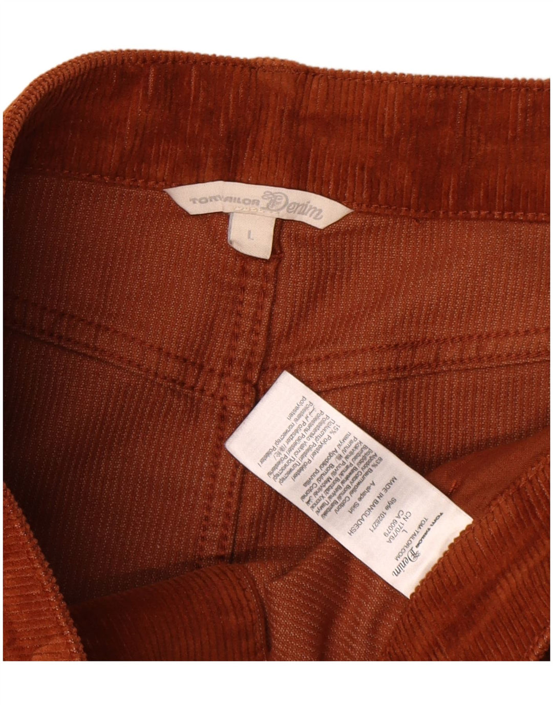 Tom Tailor Womens Corduroy Skirt Large W32 Brown Cotton