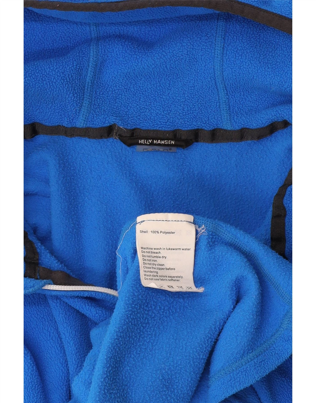 Helly Hansen Womens Hooded Fleece Jacket UK 14 Medium Blue Polyester