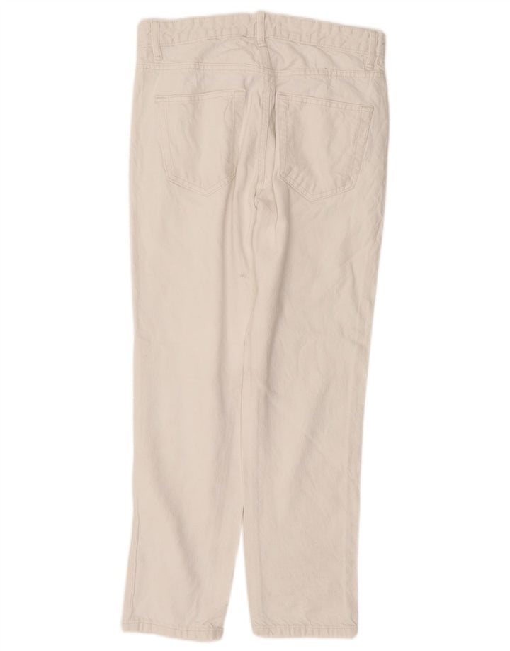 Zara Mens Straight Jeans EU 38 Small W30 L26 White Cotton