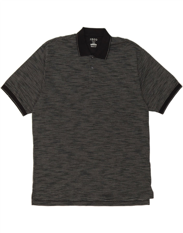 IZOD Mens Golf Polo Shirt 2XL Grey Flecked Cotton Vintage Izod and Second-Hand Izod from Messina Hembry 