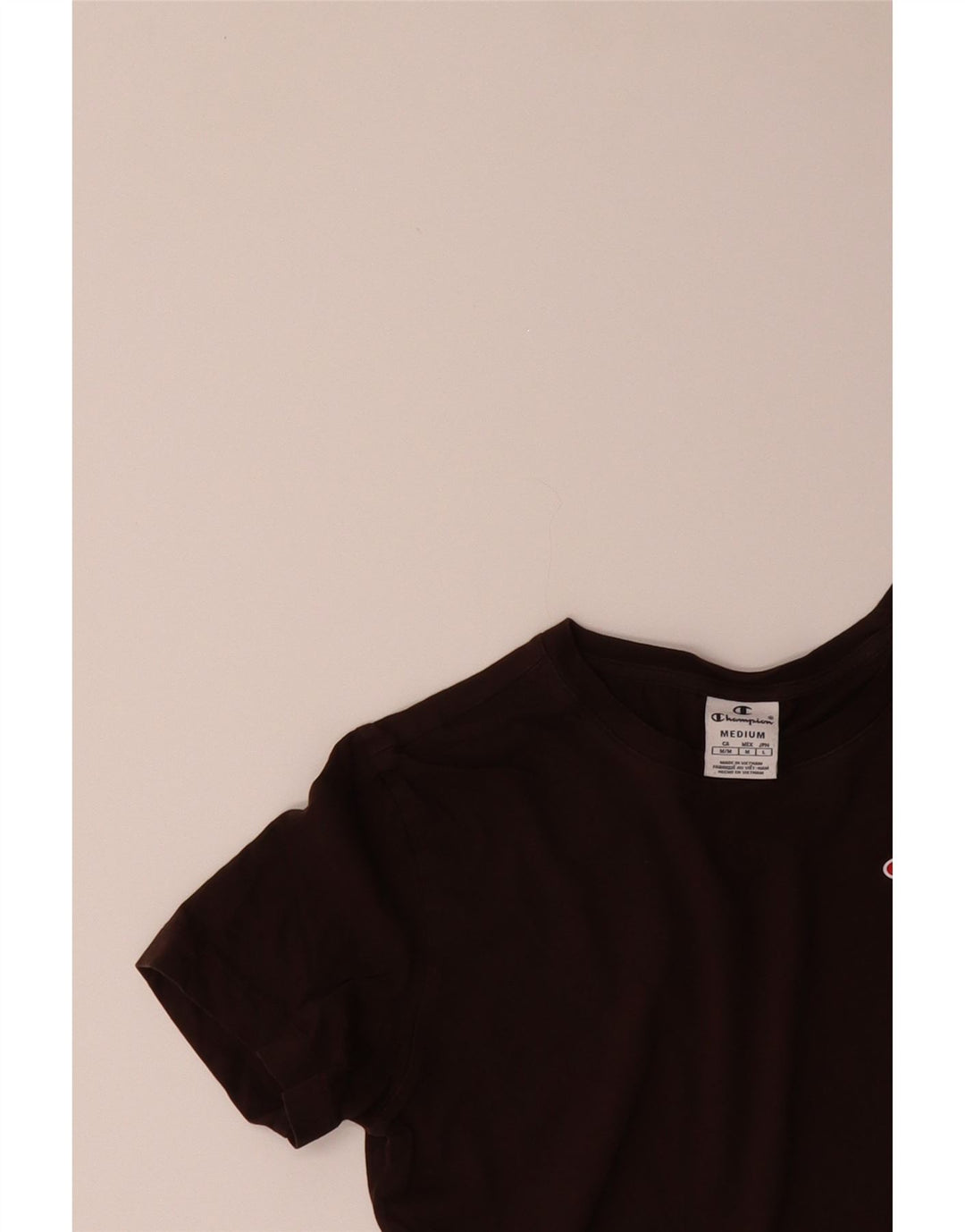 CHAMPION Womens T-Shirt Top UK 12 Medium Brown Vintage Champion and Second-Hand Champion from Messina Hembry 
