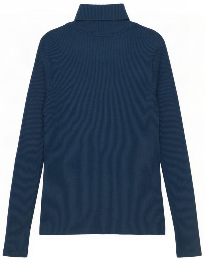 Marks & Spencer Womens Regular Top Long Sleeve UK 12 Medium Blue Flecked
