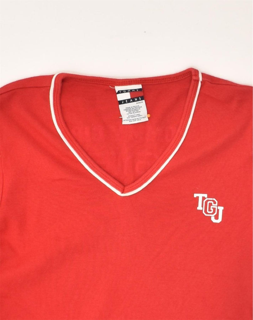 TOMMY HILFIGER Girls Graphic Top Long Sleeve 13-14 Years Medium  Red | Vintage Tommy Hilfiger | Thrift | Second-Hand Tommy Hilfiger | Used Clothing | Messina Hembry 