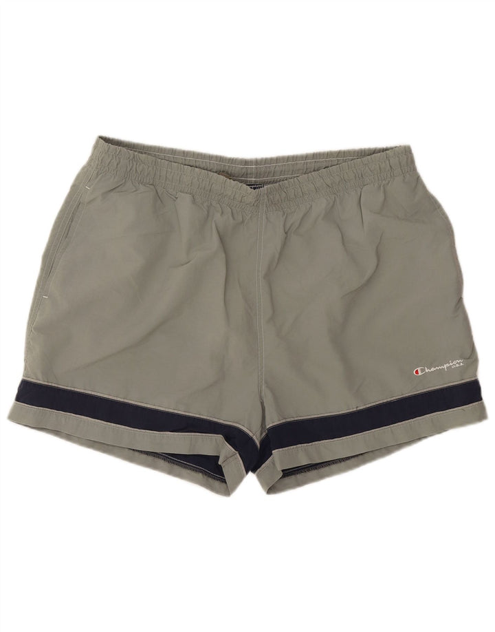 Champion Mens Swimming Shorts 2XL Grey Colourblock Polyamide