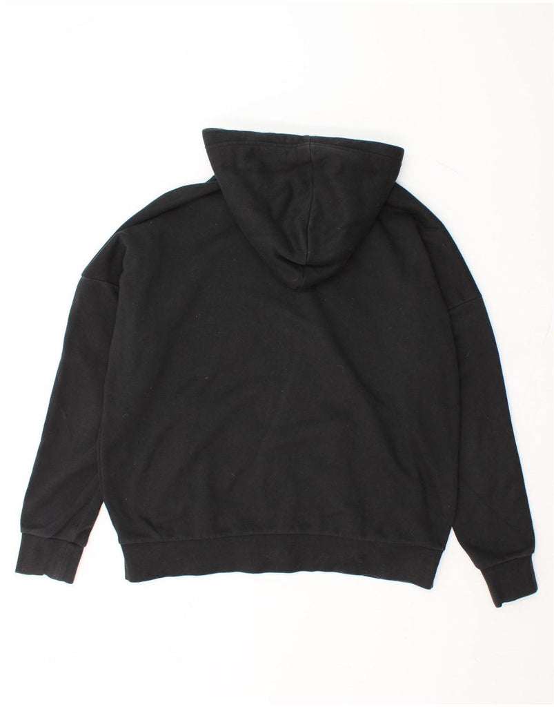 ADIDAS Womens Oversized Zip Hoodie Sweater UK 22 2XL Black Vintage Adidas and Second-Hand Adidas from Messina Hembry 