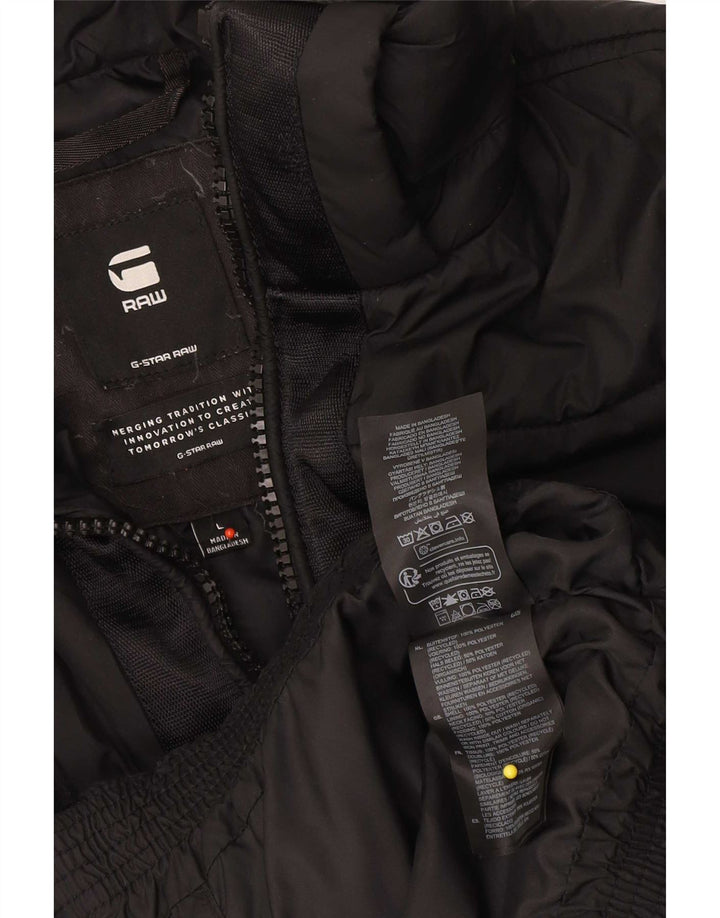 G-Star Womens Padded Jacket UK 16 Large Black Polyester