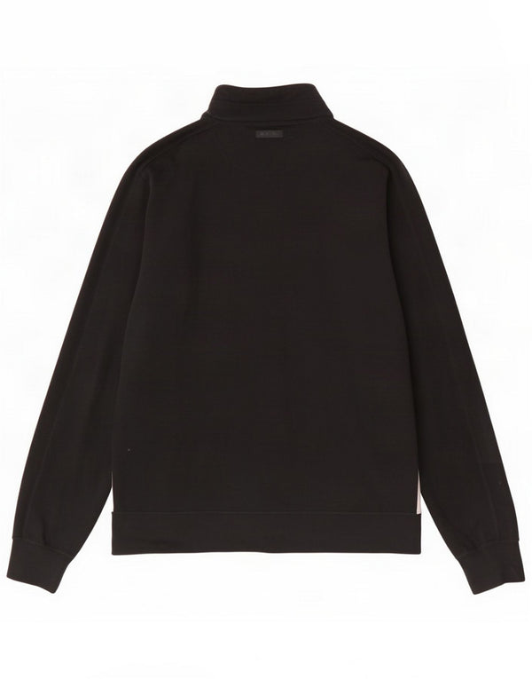 Champion Womens Tracksuit Top Jacket UK 16 Large Black Colourblock Cotton