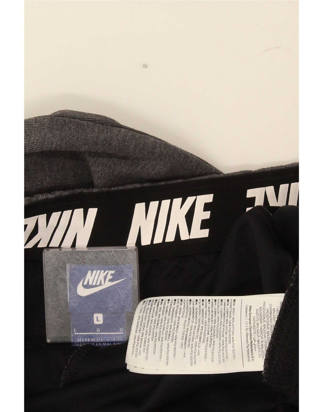 Nike Mens Tracksuit Trousers Joggers Large Grey Cotton