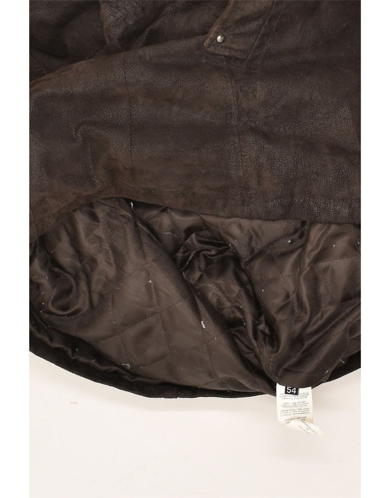 LA PELLE Mens Leather Jacket IT 54 2XL Brown Leather | Vintage La Pelle | Thrift | Second-Hand La Pelle | Used Clothing | Messina Hembry 