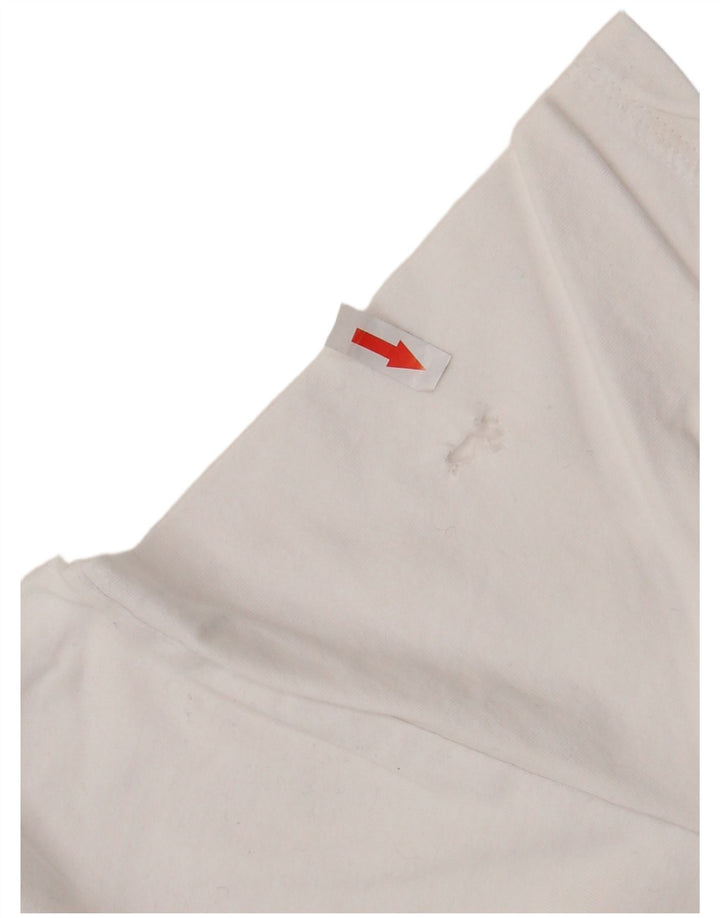 Adidas Boys Graphic T-Shirt Top 13-14 Years Large White Cotton