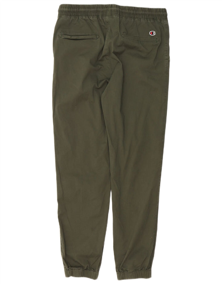 CHAMPION Mens Joggers Chino Trousers Large Green Cotton