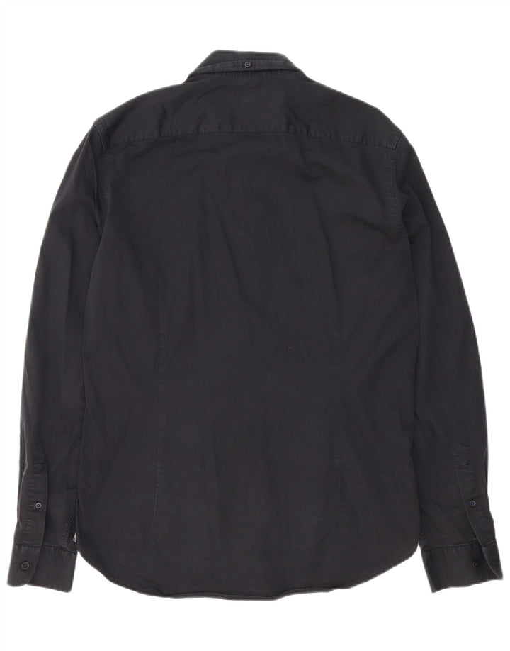 Ted Baker Mens Shirt Size 4 Large Black Cotton