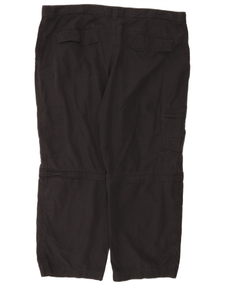 Marks & Spencer Mens Straight Cargo Trousers W44 L29 Black Cotton