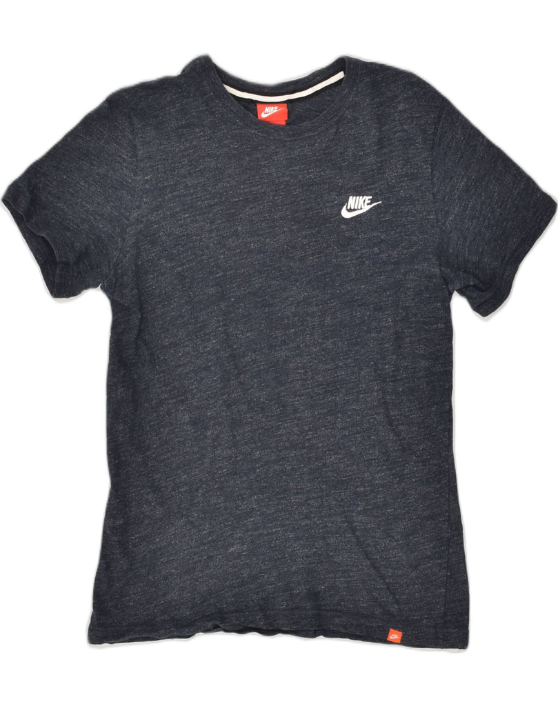 NIKE Mens T-Shirt Top Small Navy Blue Flecked Cotton | Vintage Nike | Thrift | Second-Hand Nike | Used Clothing | Messina Hembry 