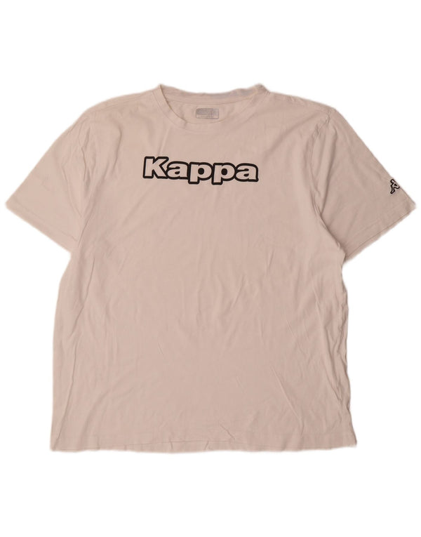 Kappa Mens Graphic T-Shirt Top 2XL White