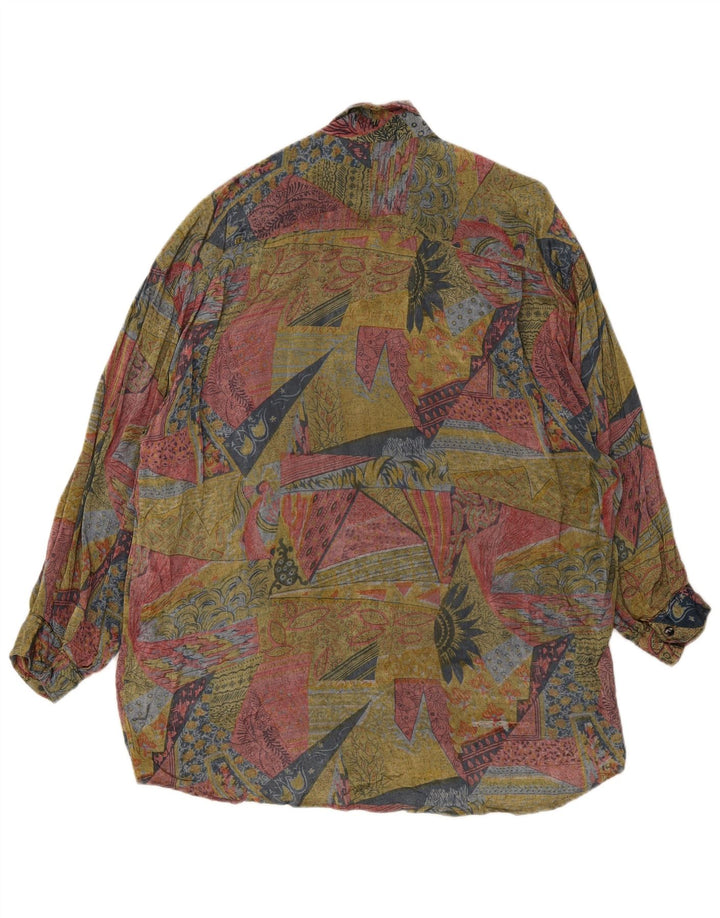 C&A Mens Shirt Size 39/40 Medium Multicoloured Geometric Viscose