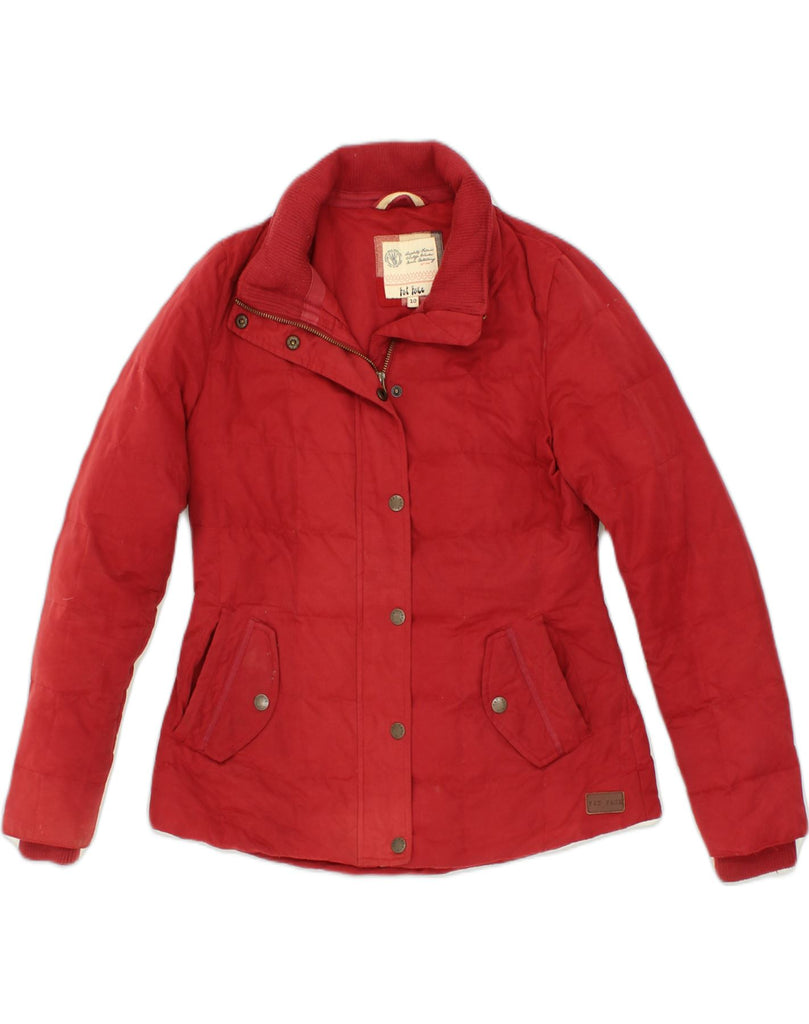 FAT FACE Womens Padded Jacket UK 10 Small Red Polyester | Vintage Fat Face | Thrift | Second-Hand Fat Face | Used Clothing | Messina Hembry 