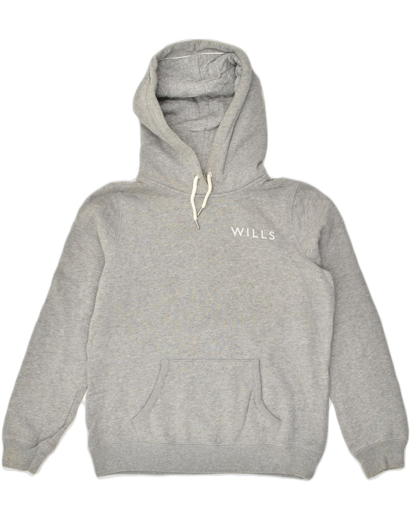 JACK WILLS Womens Hoodie Jumper UK 12 Medium Grey Cotton | Vintage Jack Wills | Thrift | Second-Hand Jack Wills | Used Clothing | Messina Hembry 