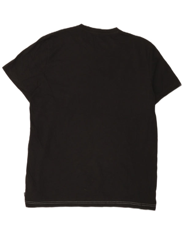 Puma Mens T-Shirt Top XL Black Colourblock Cotton