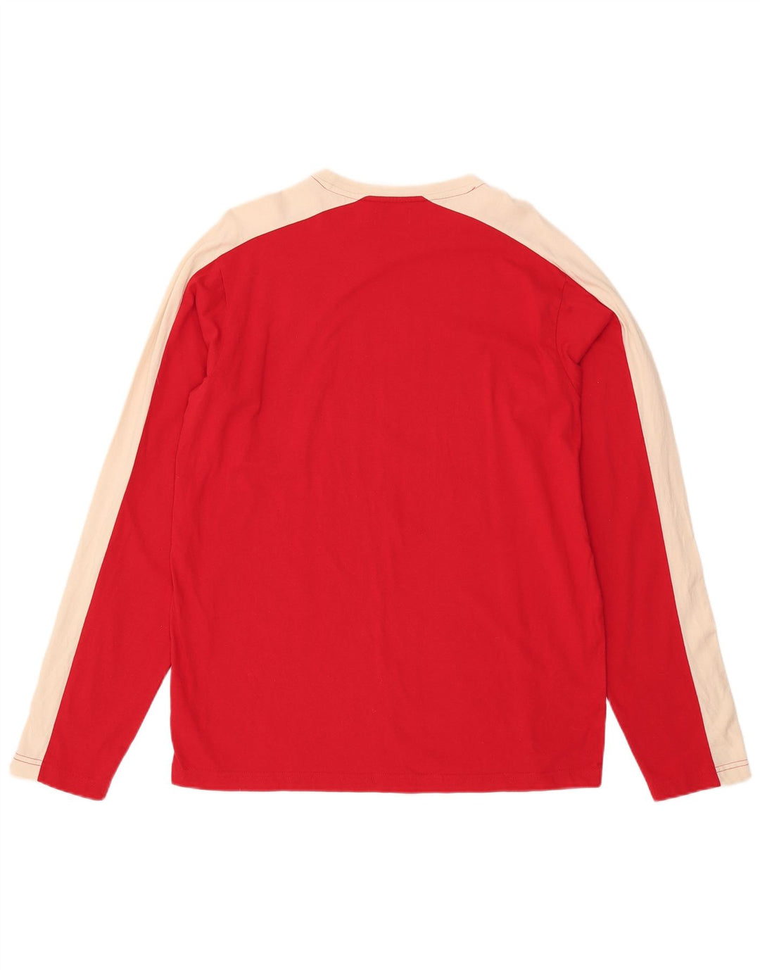 KAPPA Mens Top Long Sleeve XL Red Colourblock Cotton