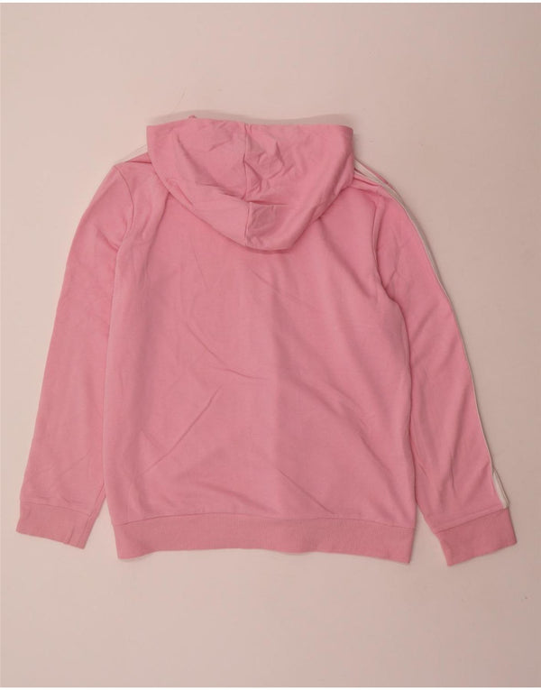 Adidas Womens Zip Hoodie Sweater UK 24/26 2XL Pink Cotton