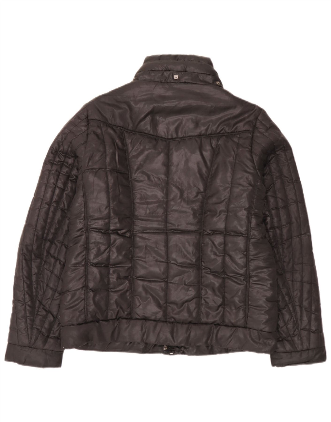 Tommy Hilfiger Womens Padded Jacket UK 16 Large Black Polyester
