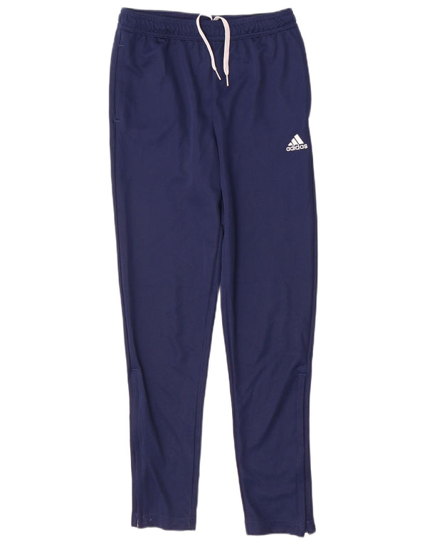 Adidas Boys Aeroready Tracksuit Trousers 13-14 Years Navy Blue Polyester