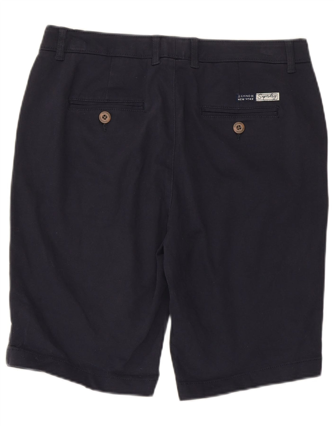 SUPERDRY Womens Chino Shorts UK 10 Small W30  Navy Blue Cotton