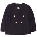Luisa Spagnoli Womens Double Breasted Blazer Jacket IT 46 Large Navy Blue