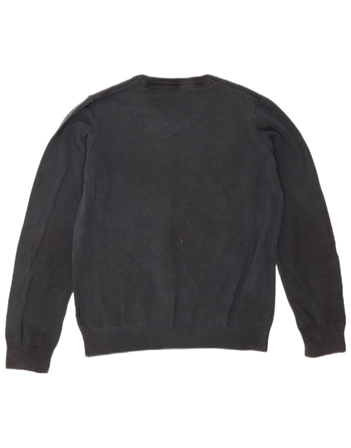 Marks & Spencer Boys V-Neck Jumper Sweater 12-13 Years Black Cotton