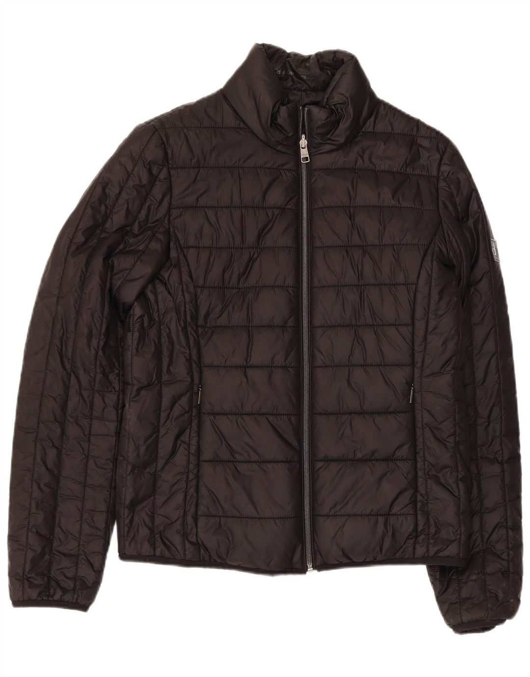 Calvin Klein Jeans Womens Reversible Jacket UK 14 Medium Black Polyamide