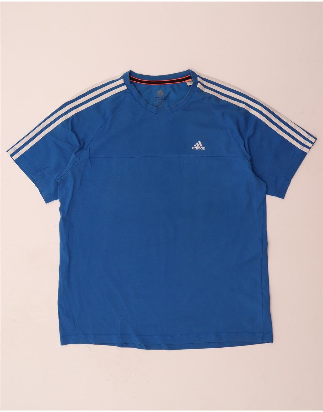 ADIDAS Mens Climalite T-Shirt Top Large Blue Cotton