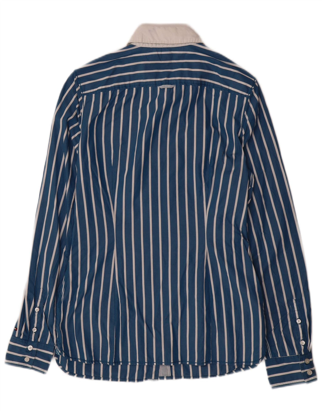 TOMMY HILFIGER Womens Shirt US 10 Large Blue Striped Cotton