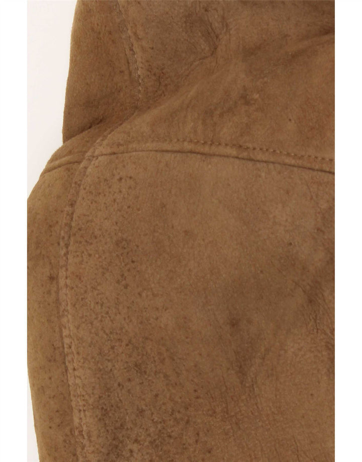Vintage Mens Shearling Jacket IT 50 Large Brown
