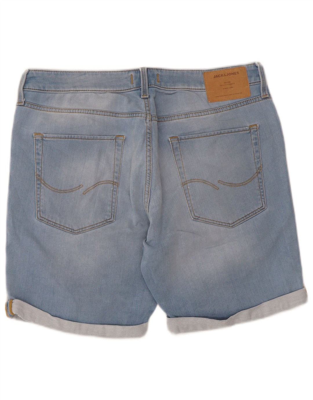 JACK & JONES Mens Denim Shorts Large W34 Blue Cotton