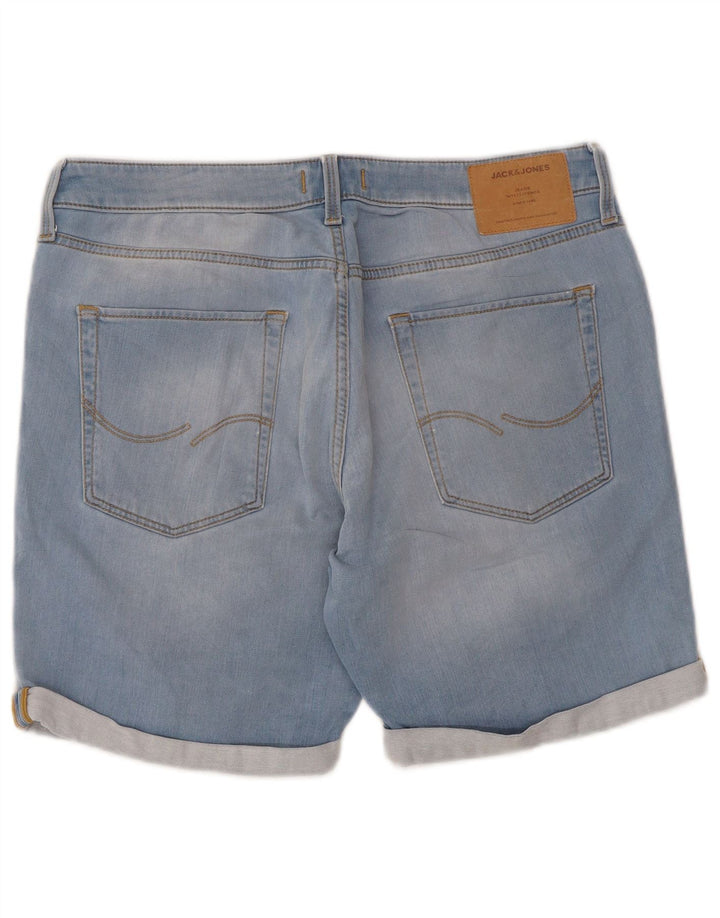 JACK & JONES Mens Denim Shorts Large W34 Blue Cotton