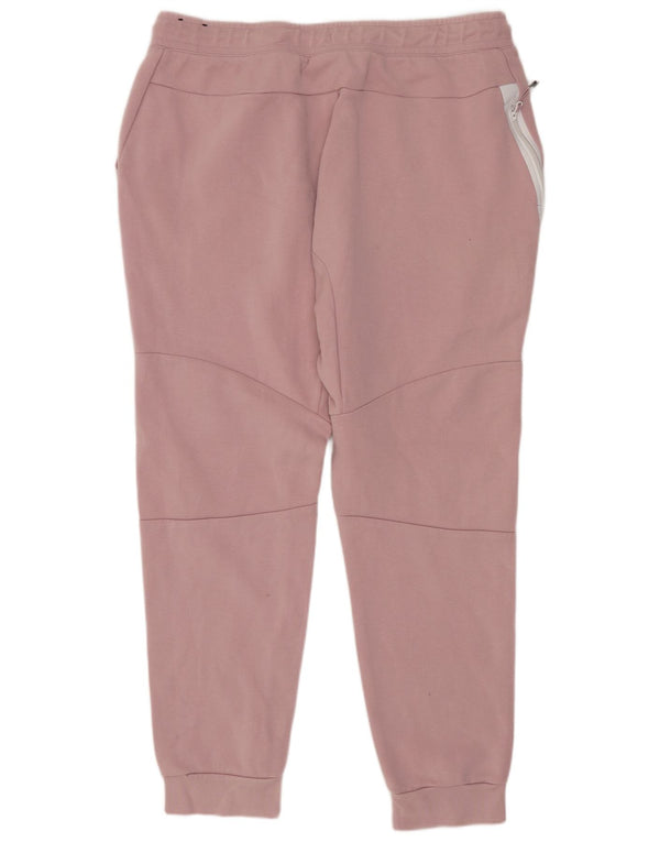 Nike Womens Tracksuit Trousers Joggers UK 18 XL Pink Colourblock Cotton