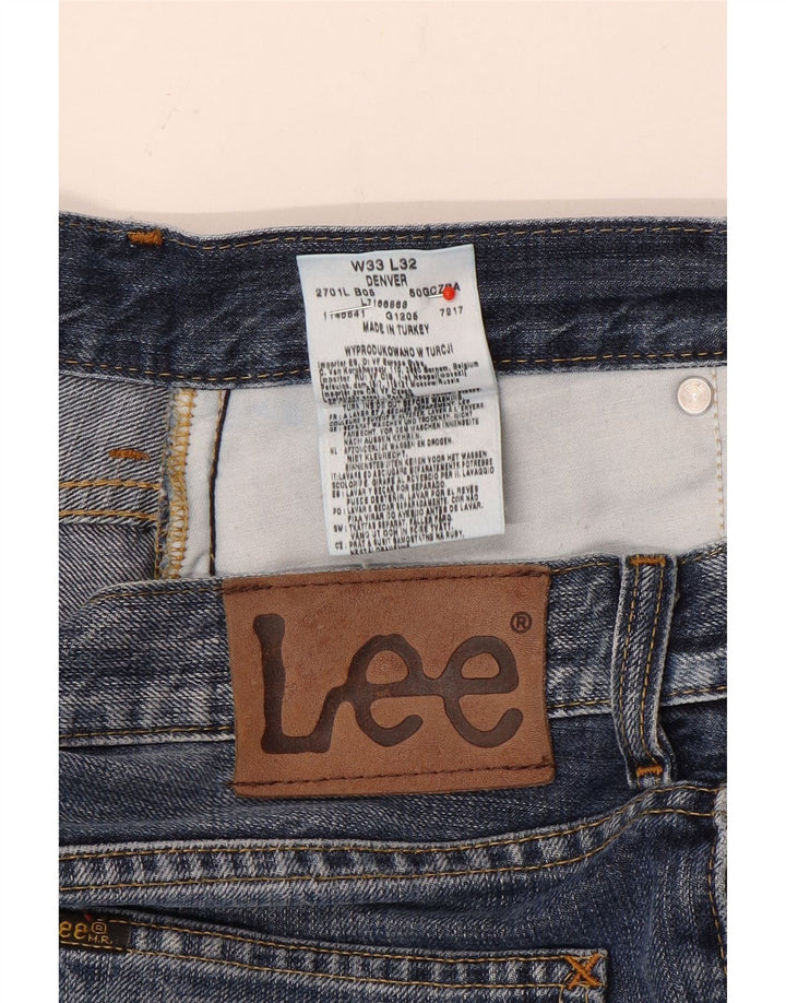Lee Mens Denver Bootcut Jeans W33 L32 Navy Blue Cotton