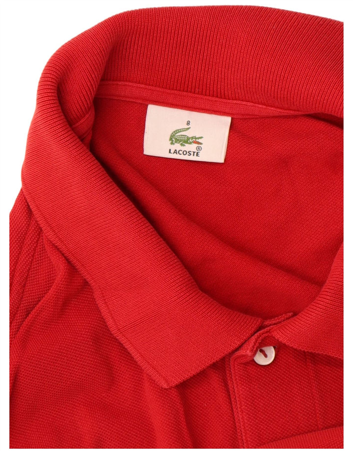 Lacoste Mens Long Sleeve Polo Shirt Size 8 3XL Red