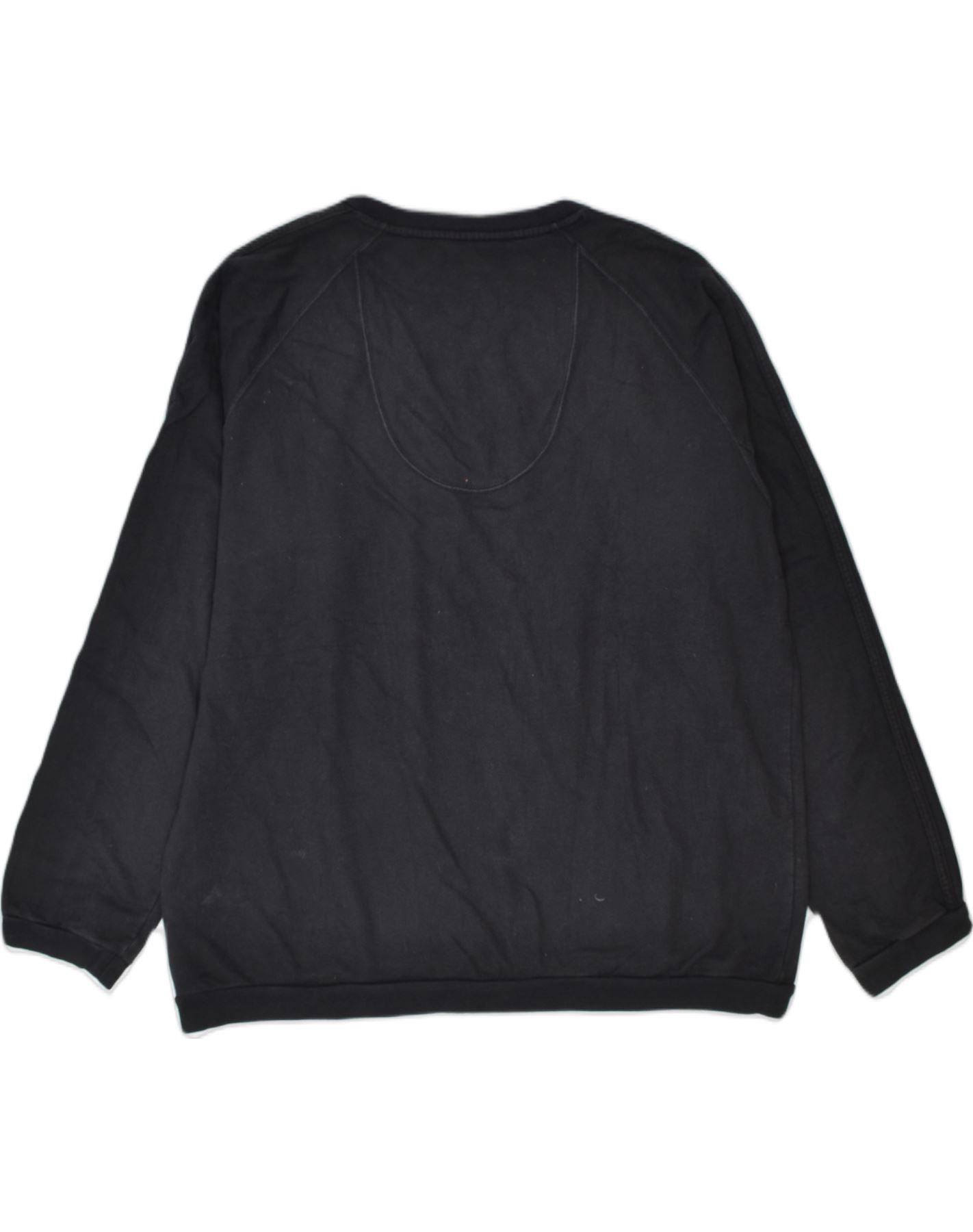 ADIDAS Mens Sweatshirt Jumper XL Black Cotton | Vintage & Second