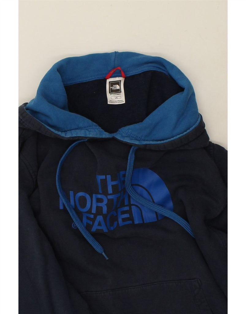 THE NORTH FACE Mens Graphic Hoodie Jumper Large Navy Blue Cotton | Vintage The North Face | Thrift | Second-Hand The North Face | Used Clothing | Messina Hembry 