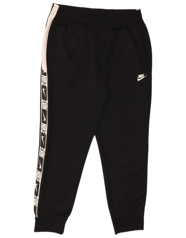 Nike Mens Graphic Tracksuit Trousers Joggers Large Black Colourblock