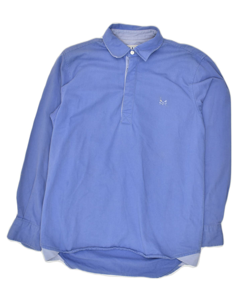 CREW Mens Pullover Shirt XS Blue Cotton | Vintage Crew | Thrift | Second-Hand Crew | Used Clothing | Messina Hembry 