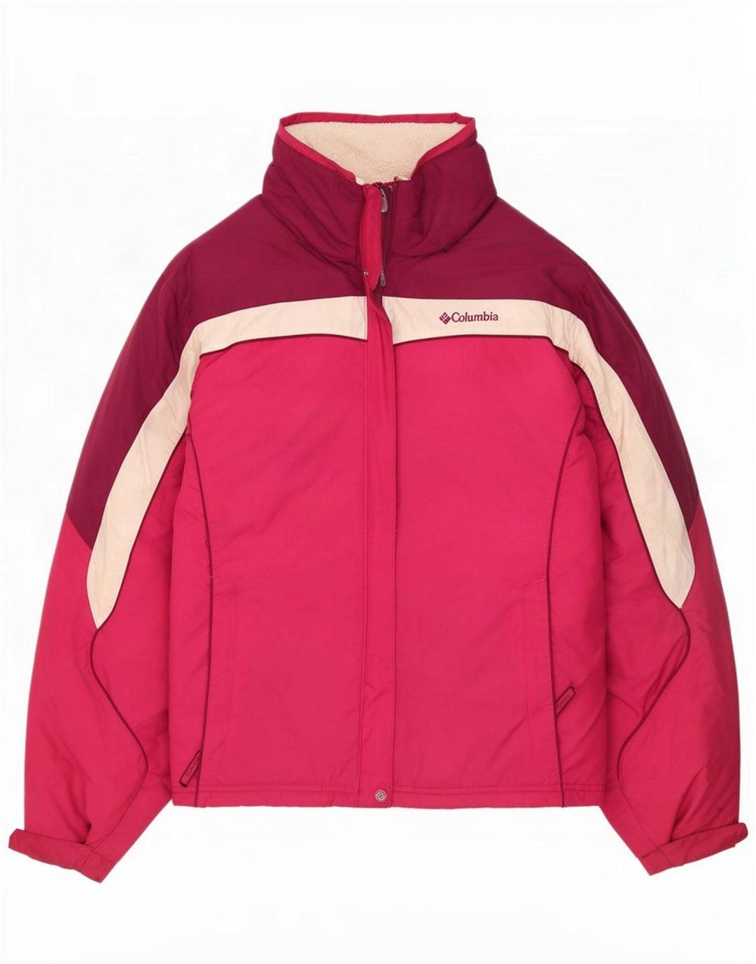 Columbia Girls Ski Jacket 15-16 Years Pink Colourblock Polyester