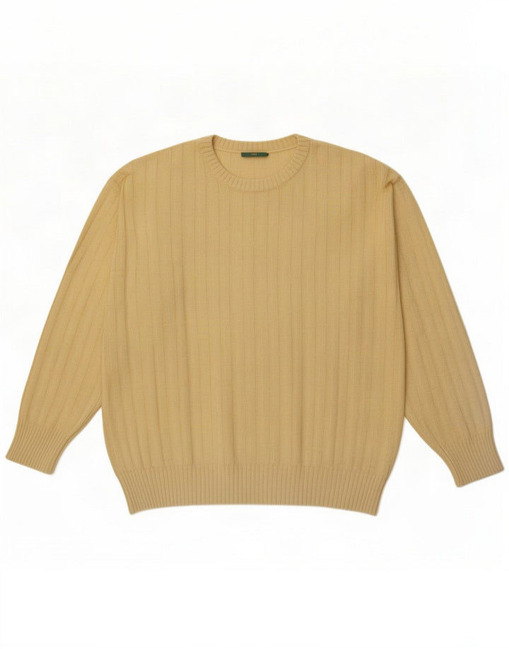 Canda Mens Crew Neck Jumper Sweater Medium Yellow