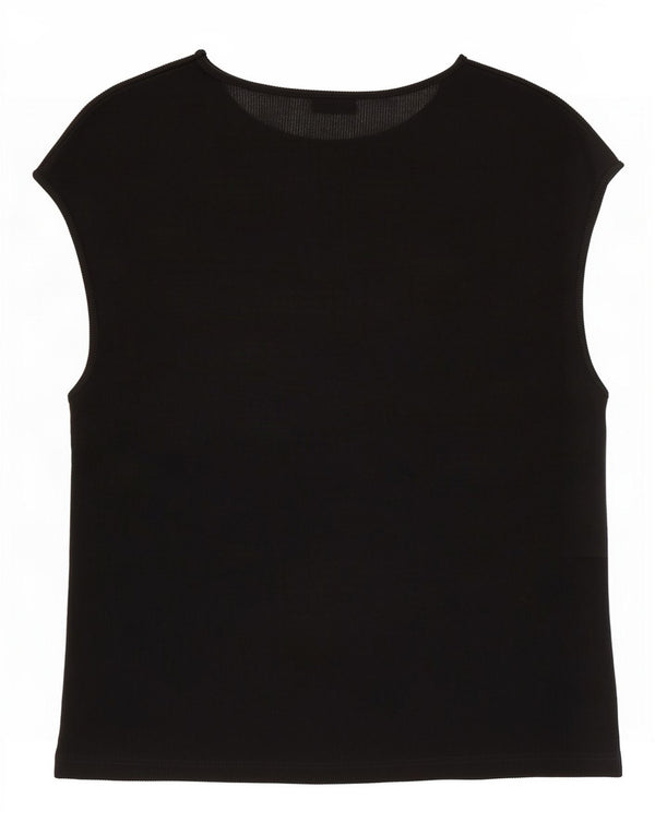Zara Womens T-Shirt Top UK 10 Small Black