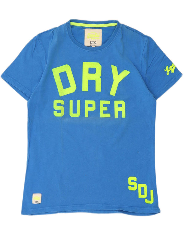 Superdry Mens Graphic T-Shirt Top XL Blue Cotton